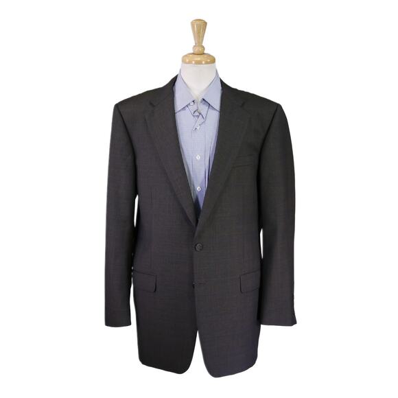 Hickey Freeman Dark Green Blue Plaid 2-Btn Wool Blazer Jacket 43L - Picture 1 of 8